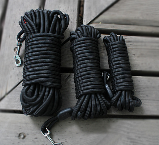 Long Round Rope Dog Leash Made of Strong Nylon