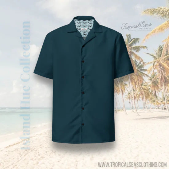 Dark Seas Blue button shirt