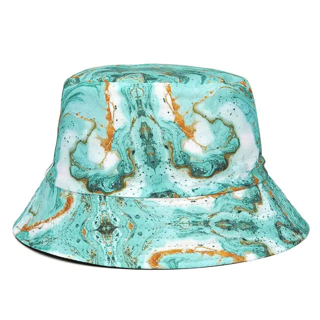 Panama Bucket Hats Animal Letter Print Fisherman Hat