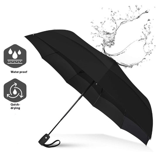 Breathable Double-layer Automatic Folding Travel Wind Shielding Umbrella